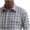 112385339 Wrangler Men's Classic Fit Wrinkle Resist Long Sleeve Snap Shirt - Grey
