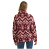 112385382 Wrangler Women's Retro Vintage Sherpa 1/4 Zip Pullover - Burgundy