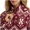 112385382 Wrangler Women's Retro Vintage Sherpa 1/4 Zip Pullover - Burgundy