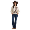 112385399 Wrangler Women's Retro Vintage Oversized Cropped Sweatshirt - Cream