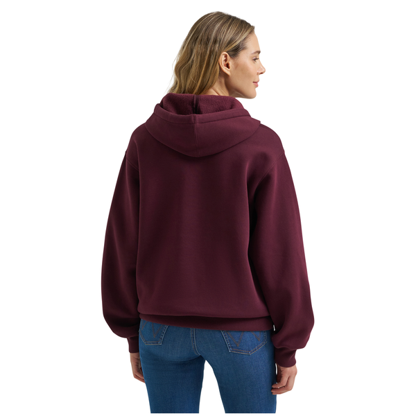 112385403 Wrangler Women's Retro Punchy Classic Hoodie - Port