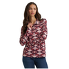 112385444 Wrangler Women's Performance Skye Pullover - Burgundy