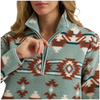 112385461 Wrangler Women's Retro Punchy Sherpa 1/4 Zip Pullover - Multicolor