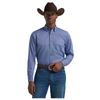 112385470 Wrangler Men's X Cody Johnson Classic Fit Long Sleeve Shirt - Blue