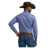 112385470 Wrangler Men's X Cody Johnson Classic Fit Long Sleeve Shirt - Blue