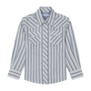 112385483 Wrangler Boys 20X Advanced Comfort Long Sleeve Snap Shirt - Blue