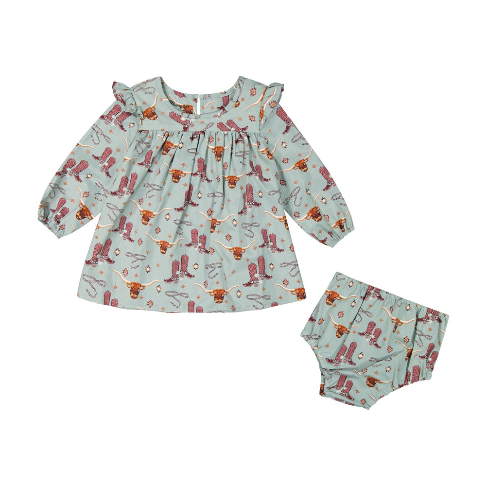 112385531 Wrangler Baby & Toddler Girls Western Print Dress - Blue