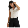 112385569 Wrangler Lainey Wilson Denim Vest - White