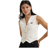 112385569 Wrangler Lainey Wilson Denim Vest - White