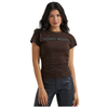 112385577 Wrangler Lainey Wilson Short Sleeve Leopard Rodeo Nights T-Shirt - Brown
