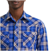 112385597 Wrangler Men's Retro Long Sleeve Modern Fit Shirt - Blue