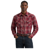 112385598 Wrangler Men's Retro Long Sleeve Modern Fit Shirt - Red
