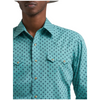 112385603 Wrangler Men's Retro Long Sleeve Modern Fit Shirt - Turquoise