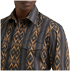112385791 Wrangler Men's Checotah Dress Classic Fit Western Long Sleeve Snap Shirt - Brown/Black