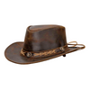 13011 Outback Trading Company Ridge Leather Hat - Brown
