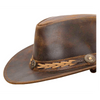 13011 Outback Trading Company Ridge Leather Hat - Brown