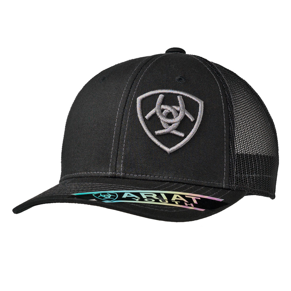 1518101 Ariat Youth Offset Logo Ball Cap - Black