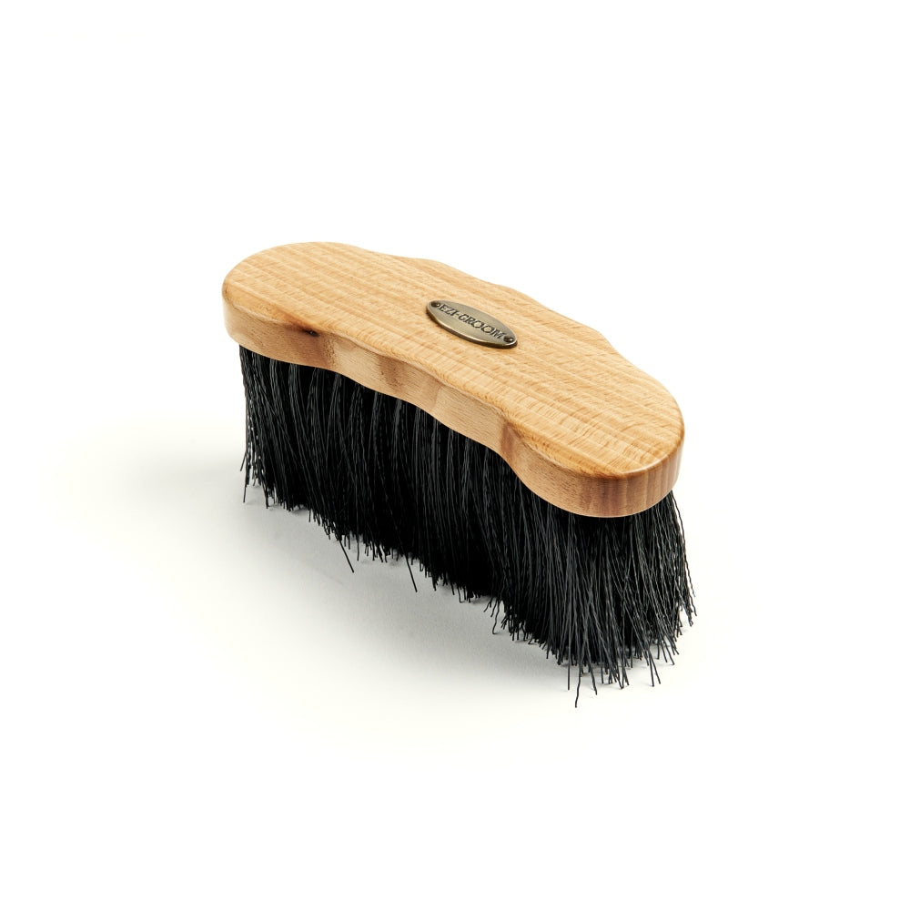 1721 Shires Ezi-Groom Wood Handle Premium Long Dandy Brush