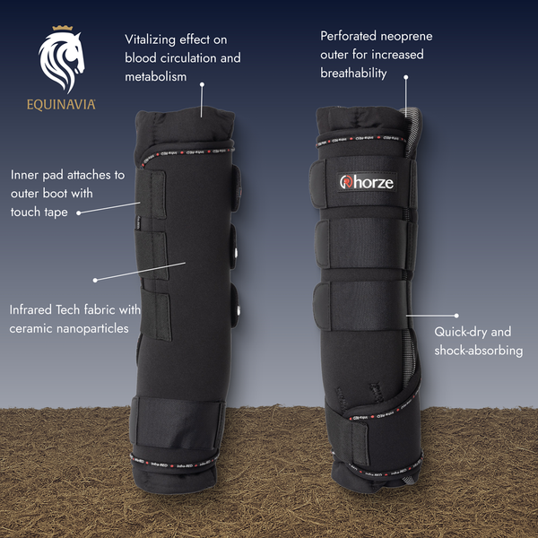 18593 Horze Cairo Infrared Therapy Stable Boots - Anthracite Dark Grey