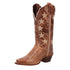 20014 Laredo Womens Serenade Wide Calf Snip Toe Cowboy Boot - Brown with Studs