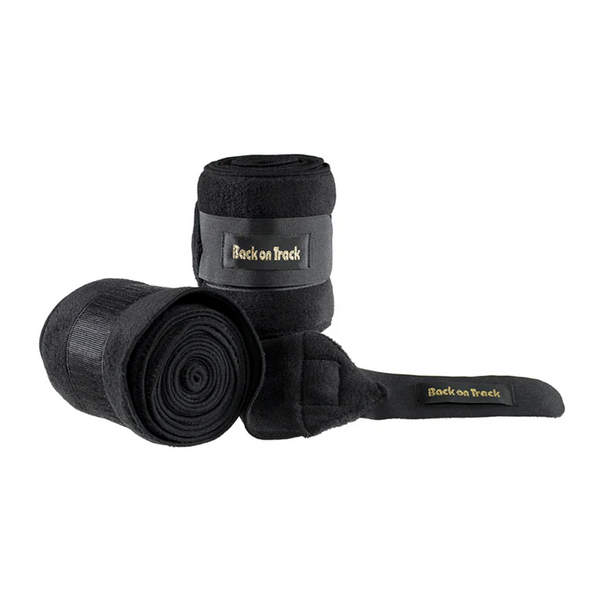 2040000 Back On Track Polo Fleece Leg Wraps - Black