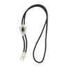 22120 Double S Bolo Tie - Arrowhead with Black Stone
