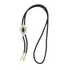22120 Double S Bolo Tie - Arrowhead with Black Stone