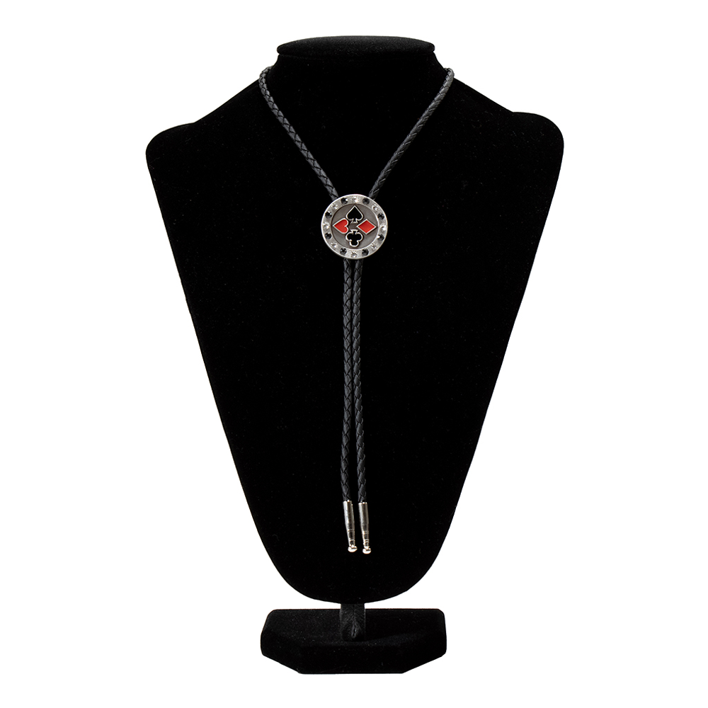 22414 Double S Bolo Tie - Poker Chip