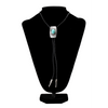 22416 Double S Bolo Tie - Scroll Turquoise