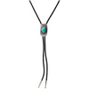 22416 Double S Bolo Tie - Scroll Turquoise