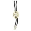 22732 Double S Bolo Tie - Oval Aztec