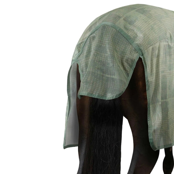 24QWECS-NDGR Horze Defense Combo Neck Fly Sheet - New Extremes Dot
