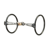25-1885 Weaver Ring Snaffle Bit with 5" Sweet Iron Dogbone Mouth with Copper Inlay