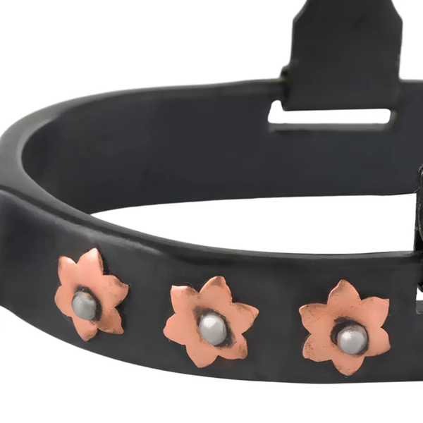25508-56-00 Weaver Leather Youth Spur with Flower Design - Black