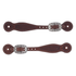 30-0176-BR Weaver Leather Basin Cowboy Thin Spur Straps - Brown