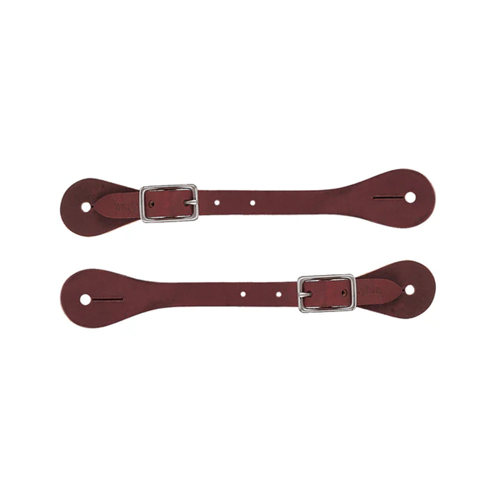 30-0666 Weaver Leather Latigo Leather Ladies Spur Straps - Burgundy
