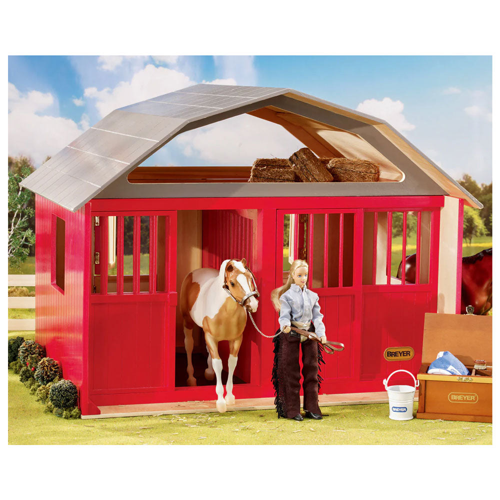 307 Breyer Painted Deluxe Two Stall Barn
