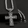 32110 Twister Men's Silver & Black Cross Necklace