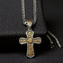 32120 Twister Men's Silver & Gold Cross Necklace