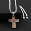 32146 Twister Men's Necklace Antique Silver Gold Cross