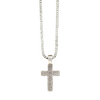 32178 Twister Men's Necklace 22" Floral Engraved Cross