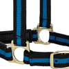 35-6065-BL Weaver Leather Padded Breakaway Adjustable Chin & Throat Snap Halter - Blue Striped