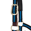 35-6065-BL Weaver Leather Padded Breakaway Adjustable Chin & Throat Snap Halter - Blue Striped