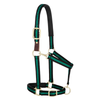 35-6065-GR Weaver Leather Padded Breakaway Adjustable Chin & Throat Snap Halter - Green Striped