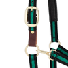 35-6065-GR Weaver Leather Padded Breakaway Adjustable Chin & Throat Snap Halter - Green Striped