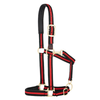35-6065-RD Weaver Leather Padded Breakaway Adjustable Chin & Throat Snap Halter - Red Striped