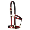 35-6065-RD Weaver Leather Padded Breakaway Adjustable Chin & Throat Snap Halter - Red Striped