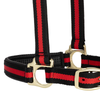 35-6065-RD Weaver Leather Padded Breakaway Adjustable Chin & Throat Snap Halter - Red Striped