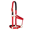 35-6075-RD Weaver Leather Padded Breakaway Adjustable Chin and Throat Snap Halter - Solid Red