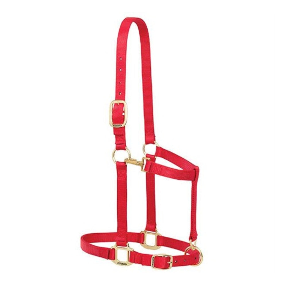 35-7639 Weaver Leather Large Draft Horse Adjustable Nylon Halter - Red
